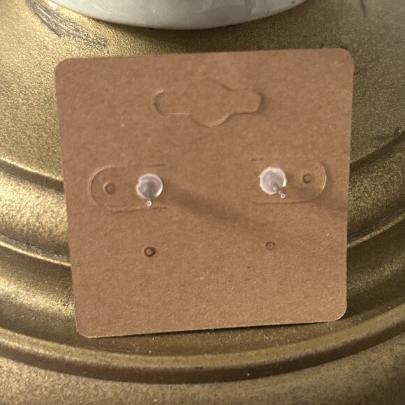 Pumpkin Fall Stud Earrings Autumn Print Lightweight Acrylic Handmade - Picture 5 of 5